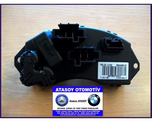 MERCEDES W169 FAN REGÜLATÖRÜ 1698200297 A1698200297 A 169 820 02 97 W245 FAN REGÜLATÖRÜ MERCEDES W169 KLİMA TARAĞI MERCEDES W245 KLİMA TARAĞI